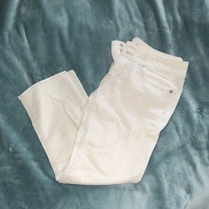 American Eagle white crop jeans